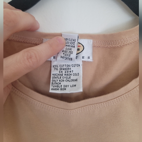 Vintage Talbots Tan Long Sleeve Size S Pettite 93% Cotton - Picture 4 of 7